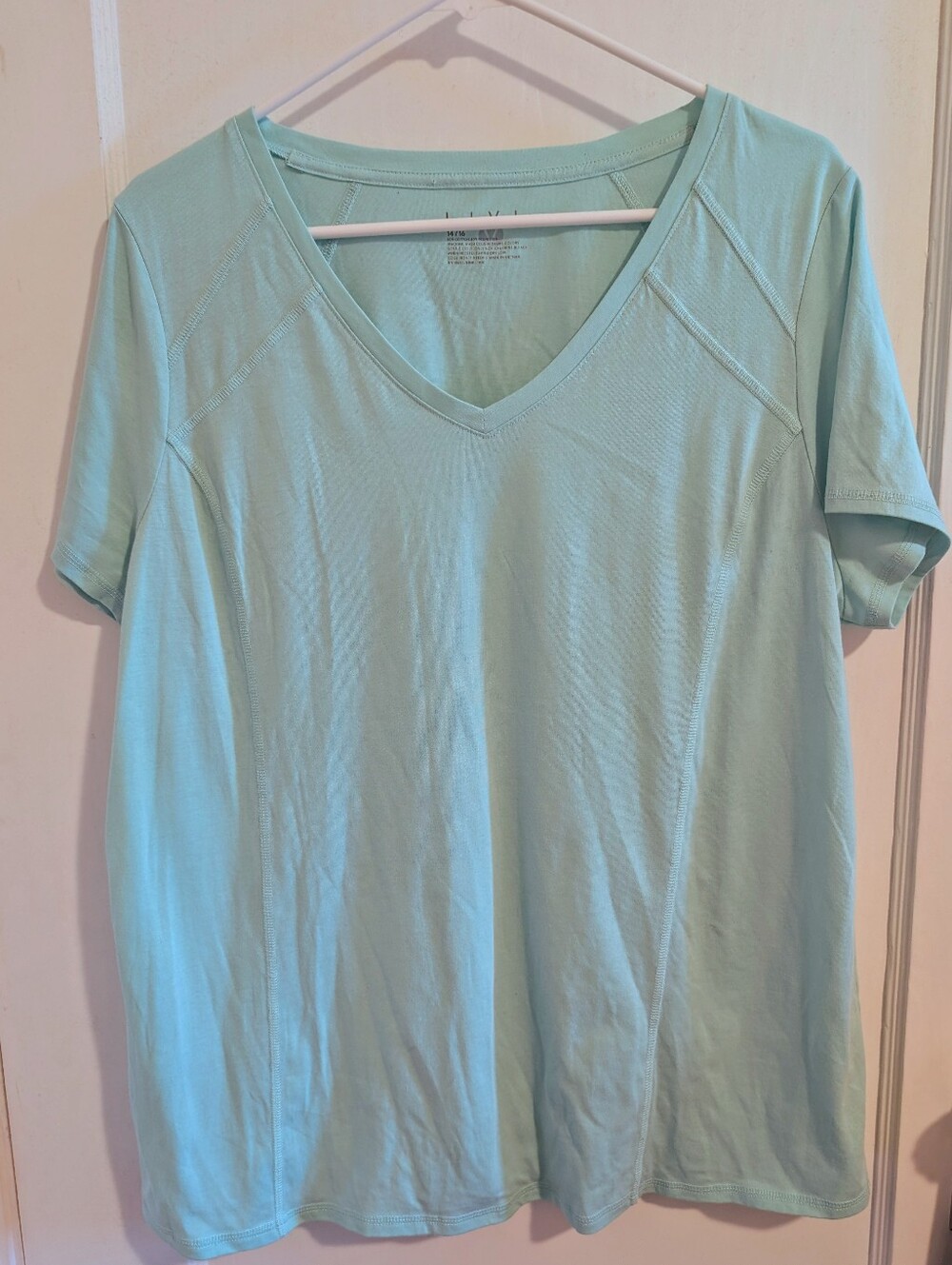 Livi Active Aqua Blue V-Neck Tee